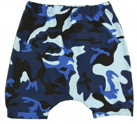 Baggy shorts med blt armymnster