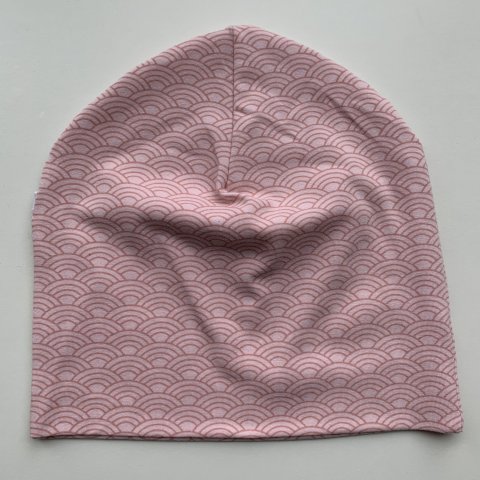 Lyserd baggy hue med buer - str. 5-10 r