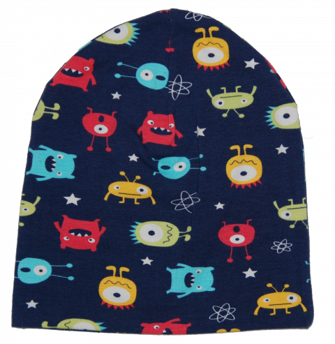 Baggy hue med monstre - str. 1 r