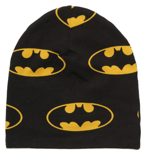 Baggy hue med Batmanlogoer - str. 2-4 r