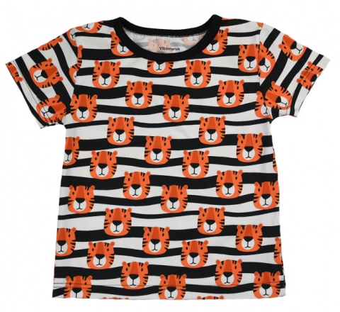 T-shirt med tigerhoveder