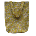 Lille gul taske med blomster